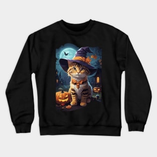 Halloween Cat Crewneck Sweatshirt